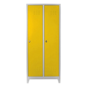 Jessan Ofis 2 li Standart Soyunma Dolabı Gri-Sarı