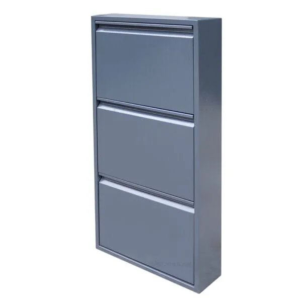 JESSAN 3-BÖDEN METALL-SCHUHSCHRANK