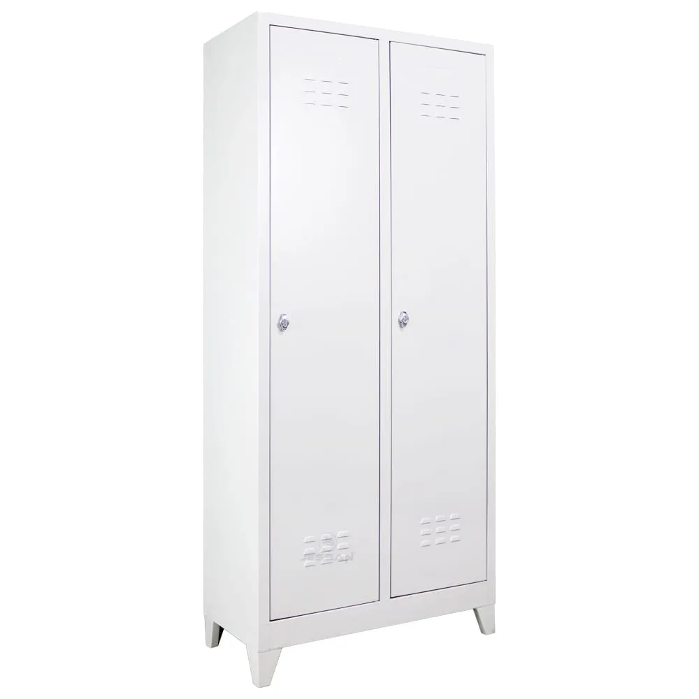 Jessan 2 Doors Metal Locker Storage Cabinet Gray