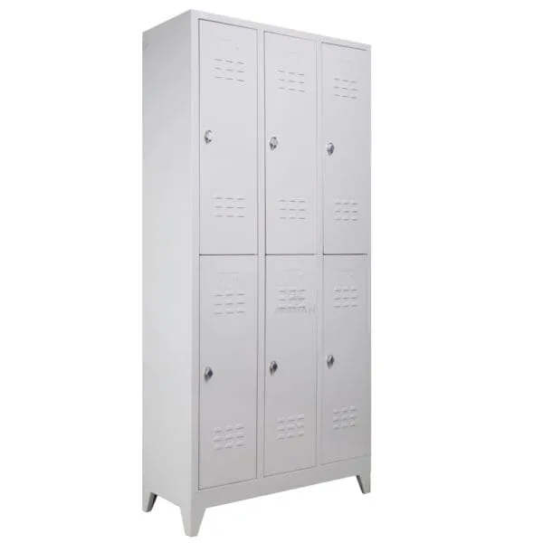 Jessan 6 Doors Eco Metal Locker Storage Cabinet Gray