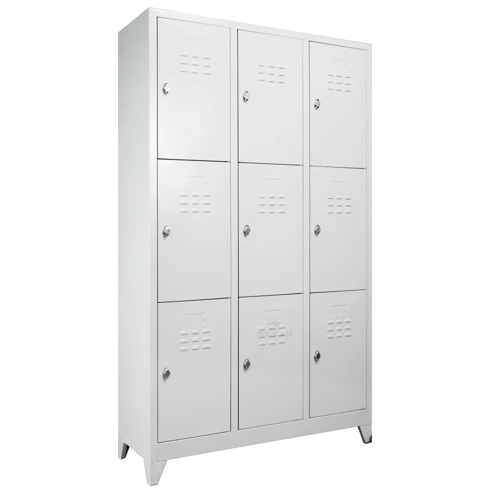 Jessan 9 Doors Eco Metal Locker Storage Cabinet Gray